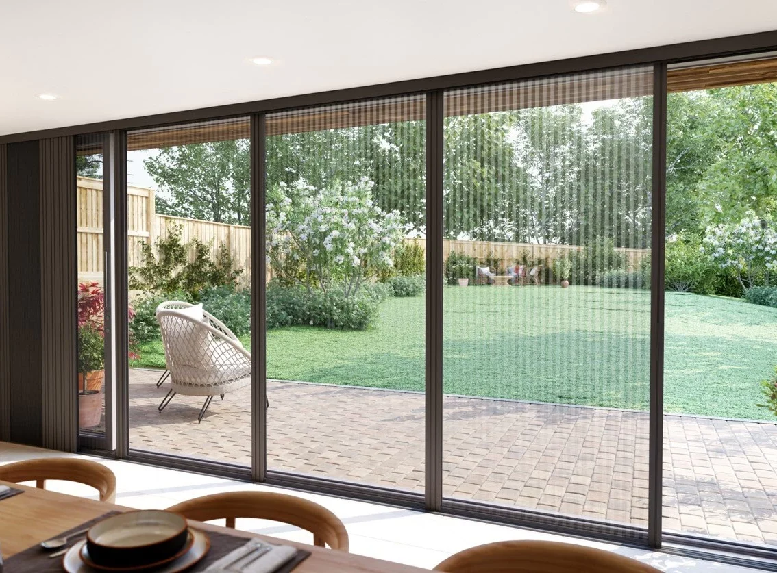 large pleated flyscreen